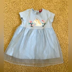 Unicorn blue dress girls